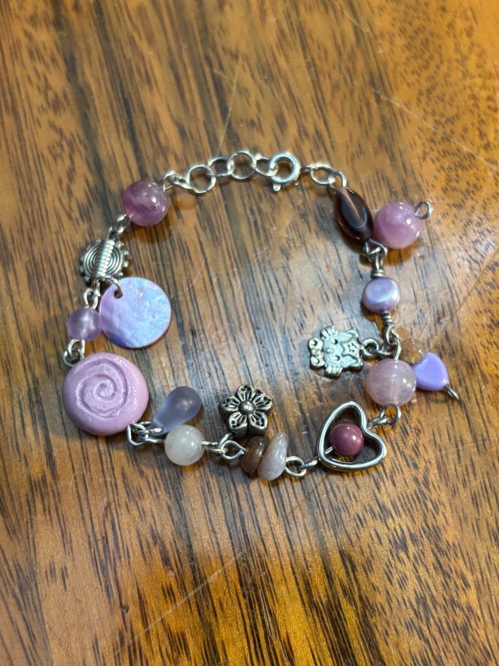handmade purple bracelet